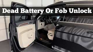 How to Unlock & Open 2018 - 2021 Volkswagen Atlas With A Broken VW Remote Key Fob Or Dead Battery