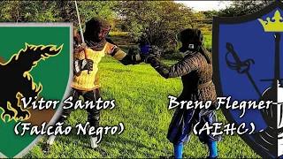 DUELO | Vitor Santos (Falcão Negro) Vs Breno Flegner (AEHC) | Esgrima Histórica | Esgrima Medieval