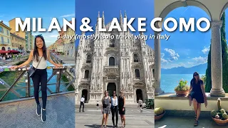 FIRST TIME TRAVELLING TO MILAN AND LAKE COMO // 4-Day Solo Travel Vlog in Italy 🇮🇹