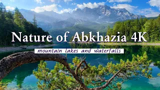 Nature of Abkhazia 4K is a Picturesque Relaxing movie with Soothing music / canyon waterfall lake