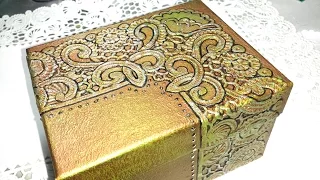 DIY BOX REPUJADA WITH OBLEAS - BOX EMBOSSED WITH WAFERS