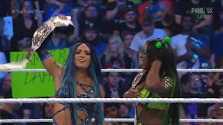 Wwe Smackdown 5/13/22 Sasha banks & Naomi vs Natalya & Shayna Bazler womens tag team championship