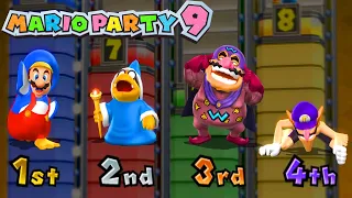 Mario Party 9 Garden Battle - Mario vs Kamek vs Wario vs Waluigi (Master Difficulty)