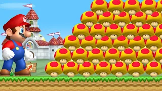 Can Mario use 999 Mega Mushrooms in New Super Mario Bros. Wii?