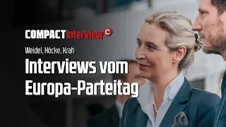 Weidel, Höcke, Krah: Interviews vom Europa-Parteitag