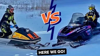 Vintage VS Classic SNOWMOBILE RIDE!