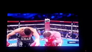 Amir Khan knocked out by Canelo Alvarez in sixth round.