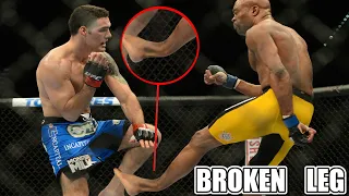 Anderson Silva Horrible Broken Leg Injury At UFC 237