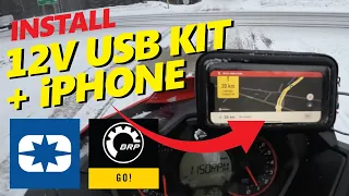 INSTALL Ski Doo 12V USB Outlet and iPHONE MOUNT   2017 2018 Ski doo REV GEN4 600R, 850, 900ACE, 900T