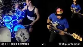 Drums VS. Bass - CRAZY Bass Solos & Drum Solos! ft. Miki Santamaria