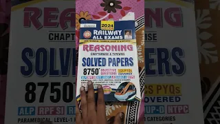 Railway All Exams Reasoning Chapterwise & Typewise Solved Papers 8750+ Objective Questions Best Book