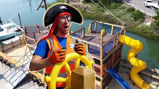 Playground for Kids | Pirate Ship Fun | Pretend Play for Kids | Handyman Hal Fun Videos for Kids