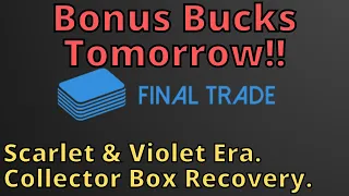 Bonus Bucks Tomorrow!  Market is doing great!