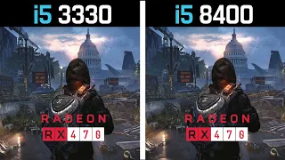 i5 3330 & RX 470 vs i5 8400 & RX 470 - Test in 5 Games