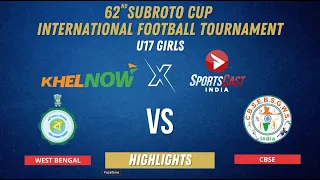 Subroto Cup 2023 U-17 Junior Girls | West Bengal Vs CBSE