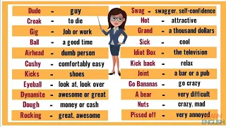 20+ Commonly Used Slang Words in English