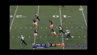 Tyler Huntley fumbles a qb sneak and Bengals return it for a Touchdown!!!