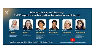 Women, Peace, and Security: Gulf Perspectives on Integration, Inclusiveness and Integrity