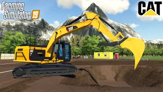 Farming Simulator 19 - CAT 329E LN Excavator Digging Dirt From A Hole