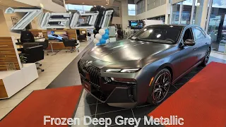 BMW Luxury Recharged - 2023 BMW 760i xDrive Sedan Frozen Deep Grey Metallic Amarone Merino Leather