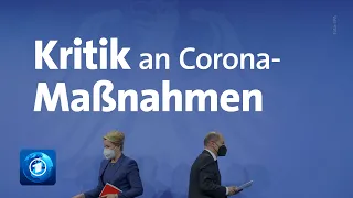 Neue Corona-Beschlüsse von Bund und Ländern als unzureichend kritisiert