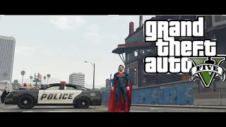 Superman vs LSPD (GTA V Mods)