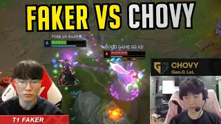 T1 Faker Vs GEN Chovy + Immediate REMATCH! (Translated)