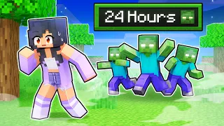 24 HOURS in a Zombie APOCALYPSE In Minecraft!