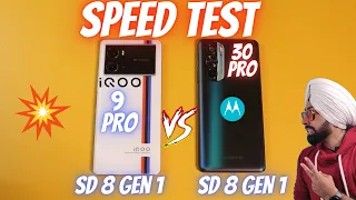 iQOO 9 PRO vs Moto Edge 30 Pro | SD 8 Gen 1 | Speed Test | Comparison | Battle of Fastest Androids |