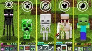 Minecraft HOW TO PLAY BABY ZOMBIE ENDERMAN CREEPER SKELETON GOLEM MONSTER SCHOOL BATTLE ANIMATION