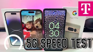 iPhone 14 Pro Vs Pixel 7 Pro 5G UC Speed Test | New Modem Who Dis | T-Mobile |