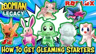 How To Get FREE *GLEAMING* STARTERS in Loomian Legacy (Roblox) - Rare Beginner Loomians