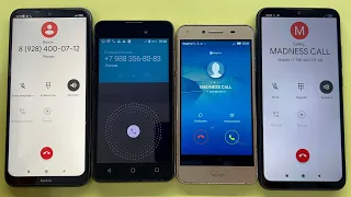 Two Gold Phone Incoming Call At The Same Time / Outgoing Call Xiaomi Redmi 9C NFC and Xiaomi Note 8T