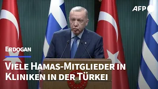 Erdogan: Mehr als tausend Hamas-Mitglieder in Kliniken in der Türkei | AFP