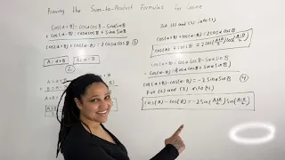 Proving the Sum-to-Product Formulas for Cosine (MathAngel369)