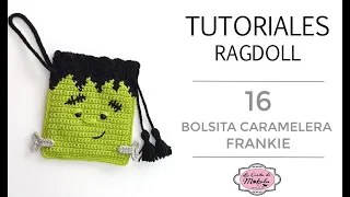 🍀 TUTORIAL BOLSITA DE CARAMELOS DULCERO FRANKENSTEIN | Crochet Halloween Franky Tote bag Tutorial