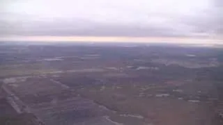 Landing at Riga International Airport, Latvia - January, 2014