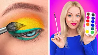 COME INTRUFOLARE IL MAKEUP IN CLASSE || Makeup Per Il Ritorno A Scuola su 123 GO!