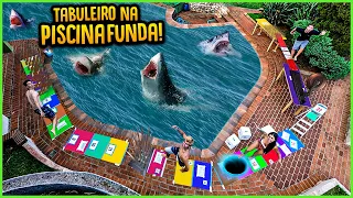 TABULEIRO GIGANTE NA PISCINA MAIS FUNDA!! ( NOVO MINIGAME ) [ REZENDE EVIL ]