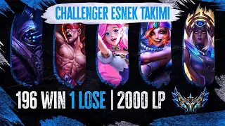 Sadece 1 lose alarak challenger 2000 puan olan esnek takımı