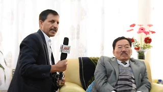 Babul V Raj With Sikkim Chief Minister Pawan Kumar Chamling