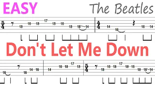 The Beatles - Don't Let Me Down / Guitar Solo Tab+BackingTrack