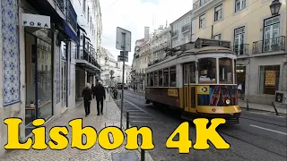 Walk around Lisbon Portugal [4K]. Basílica da Estrela Alfama.