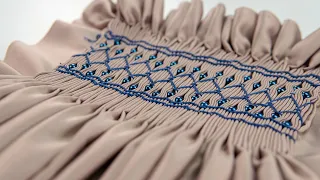 Pleating & Embroidery Stitches with Beads: Learn English Smocking