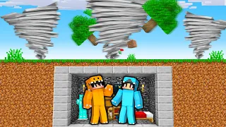 GIANT TORNADO vs Underground DOOMSDAY Bunker! - Minecraft