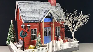 How to Make Christmas House from Cardboard