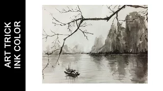 Chinese Ink Painting - Quick Draw by Ink | Art Trick