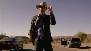 Raylan shoots two bad guys!