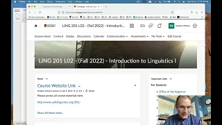 Ling 201 - Intro Linguistics - Course Outline