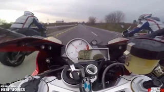 BMW S1000RR vs YaMaHa R1 & Street Racing, Top Speed, Launch Control, 180+ MPH